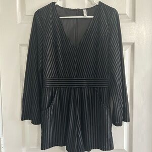 Elegant Black Striped Jumpsuit